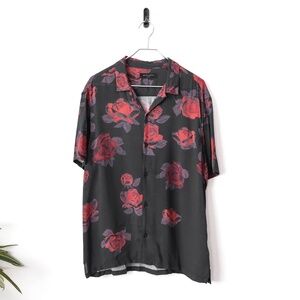 Super Rare AllSaints Rose Floral Pattern Lightweight Luxurious Button Down Shirt